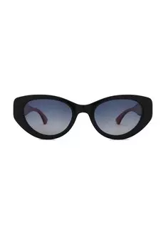 Солнцезащитные очки "кошачий глаз" Gucci, black, green & grey