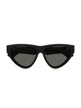 Солнцезащитные очки «кошачий глаз» Gucci Generation 58MM Gucci, черный