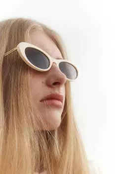 Солнцезащитные очки «кошачий глаз» H&M, бежевый