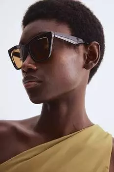Солнцезащитные очки «кошачий глаз» H&M, черный