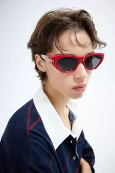 Солнцезащитные очки «кошачий глаз» H&M, красный