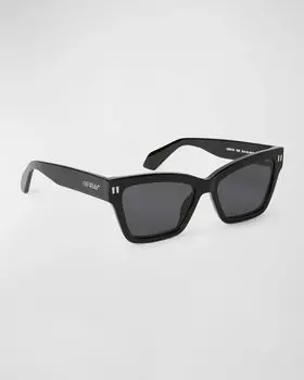 Солнцезащитные очки «кошачий глаз» из ацетата Cincinnati Off-White, цвет Black Dark Grey