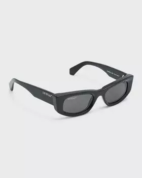 Солнцезащитные очки «кошачий глаз» из ацетата матеры Off-White, цвет Black