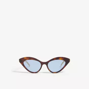 Солнцезащитные очки «кошачий глаз» из металла и ацетата GG0978S Gucci, цвет tortoise