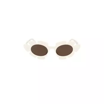 Солнцезащитные очки кошачий глаз Loewe Paulas Ibiza Flower, цвет Белый/коричневый