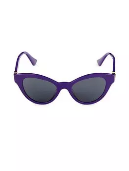 Солнцезащитные очки «кошачий глаз» Medusa 52MM Versace, темно-серый