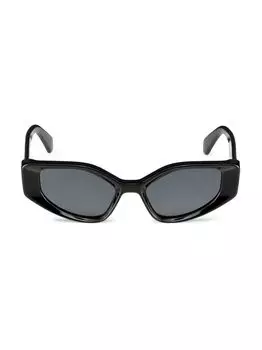 Солнцезащитные очки «кошачий глаз» Memphis, 54 мм Off-White, черный