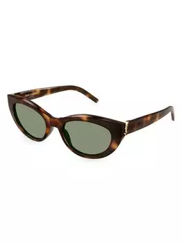 Солнцезащитные очки "кошачий глаз" Monogram 54MM из ацетата ацетата Saint Laurent