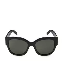 Солнцезащитные очки "кошачий глаз" Monogram 56MM из ацетата Saint Laurent, черный