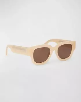 Солнцезащитные очки «кошачий глаз» Monterey Sand из ацетата Palm Angels, цвет Sand Brown