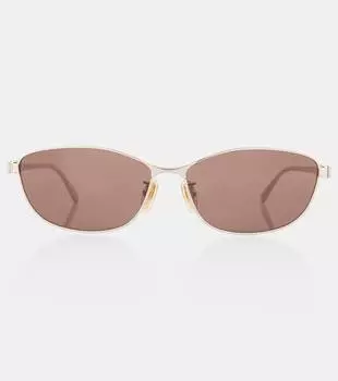 Солнцезащитные очки «кошачий глаз» от Miami Balenciaga, цвет gold-gold-brown