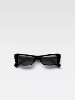 Солнцезащитные очки «кошачий глаз» прямоугольной формы JACQUEMUS The Capri sunglasses, черный