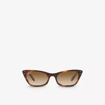 Солнцезащитные очки «кошачий глаз» RB2299 Lady Burbank из ацетата Ray-Ban, коричневый