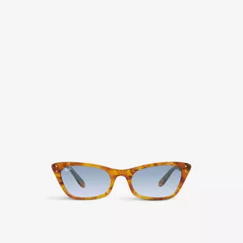 Солнцезащитные очки «кошачий глаз» RB2299 Lady Burbank из ацетата Ray-Ban, синий