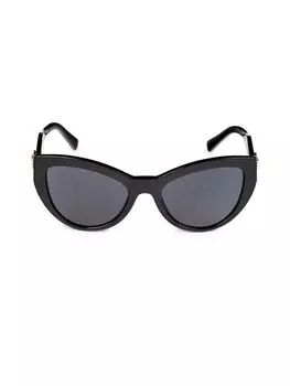 Солнцезащитные очки «кошачий глаз» с головой Медузы, 53 мм Versace, черный