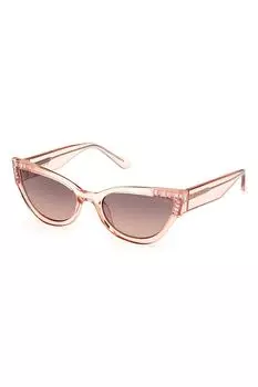 Солнцезащитные очки «кошачий глаз» с градиентом Guess, розовый
