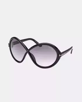 Солнцезащитные очки «кошачий глаз» с инъекцией Tom Ford, черный