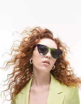 Солнцезащитные очки "кошачий глаз" с плоскими бровями Topshop