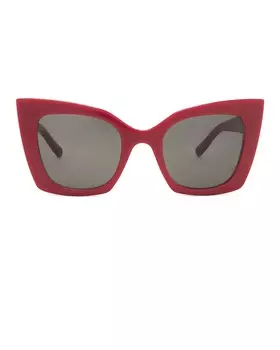 Солнцезащитные очки «кошачий глаз» Saint Laurent, красный/серый