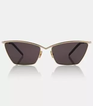 Солнцезащитные очки "кошачий глаз" sl 637 Saint Laurent, золото