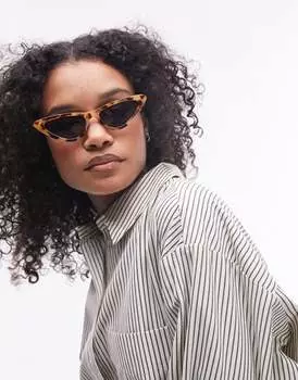 Солнцезащитные очки "кошачий глаз" в черепаховой расцветке Topshop Crocus