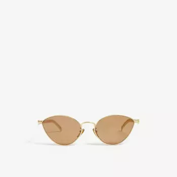 Солнцезащитные очки «кошачий глаз» в металлическом корпусе GG0977S Gucci, желтый