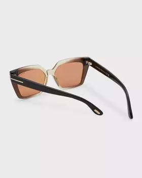 Солнцезащитные очки "кошачий глаз" Winona из ацетата T-Logo TOM FORD