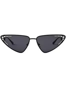 Солнцезащитные очки Kristal в треугольной оправе Jimmy Choo Eyewear, черный
