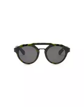 Солнцезащитные очки круглые PLEIN BRAVE SHADES HEXAGON Philipp Plein, зеленый