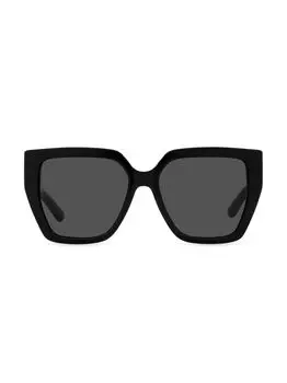Солнцезащитные очки крупной квадратной формы 55 мм DOLCE&GABBANA, черный