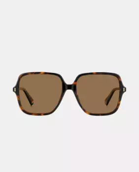 Солнцезащитные очки квадратной формы с инъекцией Polaroid, коричневый