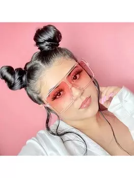 Солнцезащитные очки квадратные, нежно-розовый