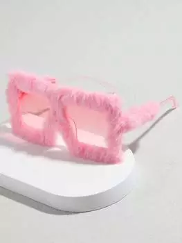 Солнцезащитные очки квадратные, розовый