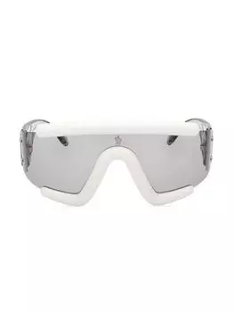 Солнцезащитные очки Lancer 90MM Shield Moncler, цвет White Smoke
