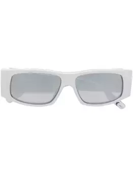 Солнцезащитные очки Led в квадратной оправе Balenciaga Eyewear, серебяный