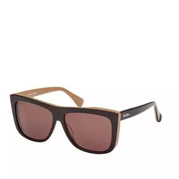 Солнцезащитные очки lee1 dark brown/other Max Mara, черный
