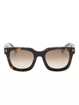 Солнцезащитные очки Leigh-02 в квадратной оправе TOM FORD Eyewear, коричневый