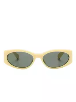 Солнцезащитные очки Les lunettes в овальной оправе JACQUEMUS, желтый