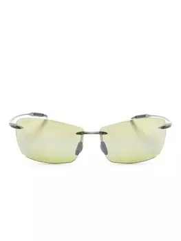 Солнцезащитные очки Light House в прямоугольной оправе Maui Jim, черный