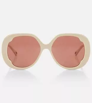 Солнцезащитные очки lilli в круглой оправе Chlo, бежевый