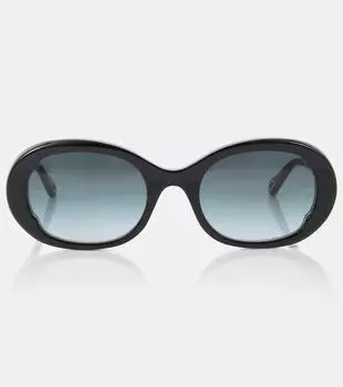 Солнцезащитные очки Lilli в круглой оправе Chlo, черный