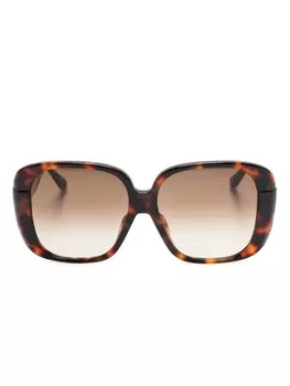 Солнцезащитные очки Linda Farrow Mima в большой оправе, коричневый