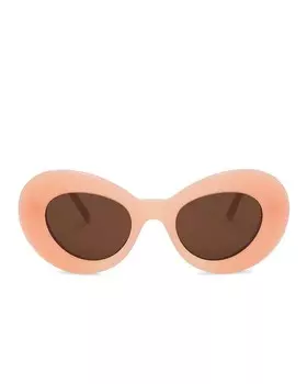 Солнцезащитные очки Loewe Curvy, цвет Shiny Pink & Brown