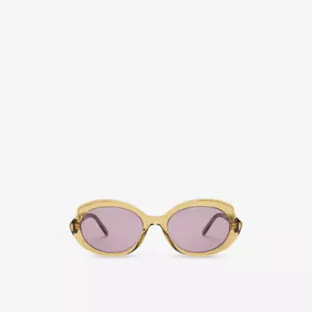 Солнцезащитные очки Loewe с ацетатной оправой овальные, оливковый