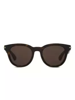 Солнцезащитные очки Logo Bar Round BURBERRY, коричневый