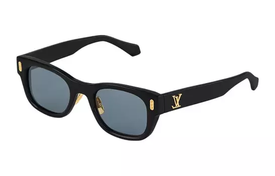 Солнцезащитные очки Louis Vuitton мужские, черный / золотой