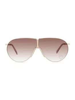 Солнцезащитные очки Love Heart Shield Stella McCartney, коричневый