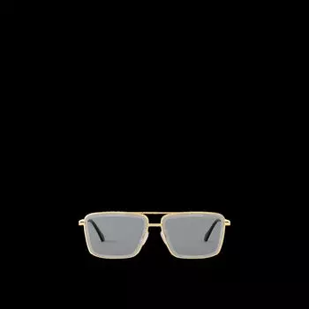 Солнцезащитные очки LV Super Vision в металлической квадратной оправе Louis Vuitton, золотой