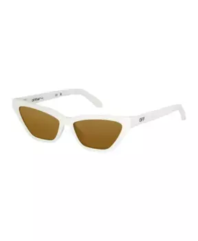 Солнцезащитные очки Madison с золотыми зеркальными линзами Off White, белый