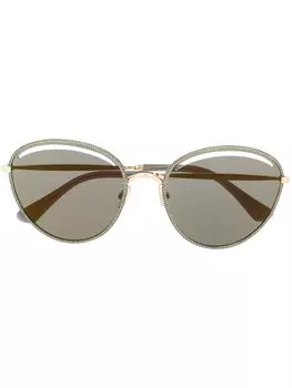 Солнцезащитные очки Malya в оправе 'кошачий глаз' Jimmy Choo Eyewear, золотистый